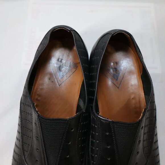 John Fluevog Mens The Gateways Sather Black Slip On Loafer Size 10.5 Leather - Picture 10 of 10
